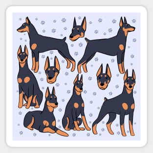 Doberman illustration art for Doberman lovers Sticker